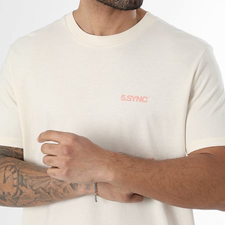 Luxury Lovers - Tee Shirt Oversize 5Sync Three Roses Beige Orange