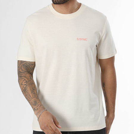 Luxury Lovers - Tee Shirt Oversize 5Sync Three Roses Beige Orange