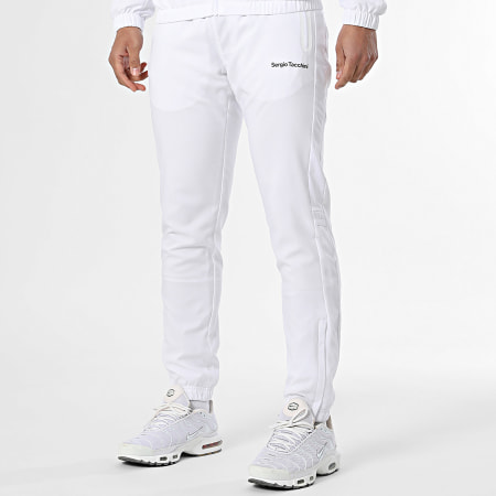 Sergio Tacchini - Ensemble De Survetement Riflesso 41409 Blanc Vert Foncé
