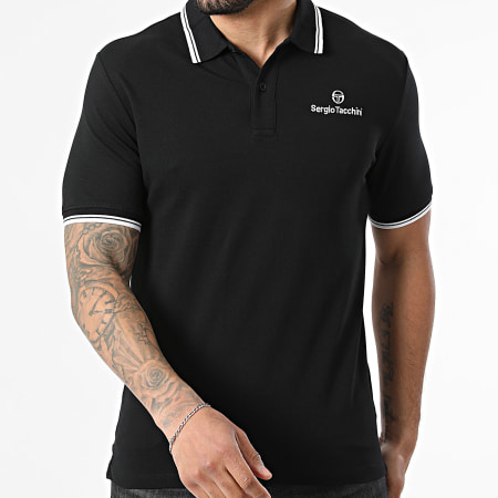 Sergio Tacchini - Polo Manga Corta Reed 025 41075 Negro Blanco