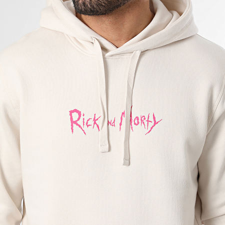 Rick Et Morty - Sweat Capuche Graff Beige Rose