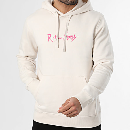 Rick Et Morty - Sweat Capuche Graff Beige Rose