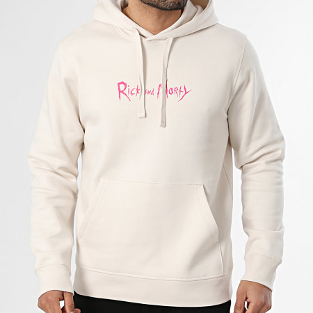 Rick Et Morty - Sweat Capuche Graff Beige Rose