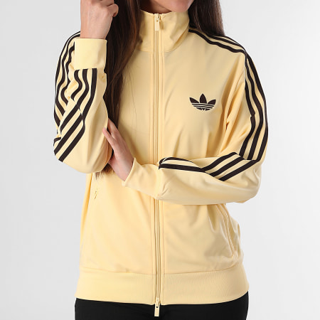Adidas Originals - Veste Zippée A Bandes Loose Fit Femme FB KU8124 Jaune