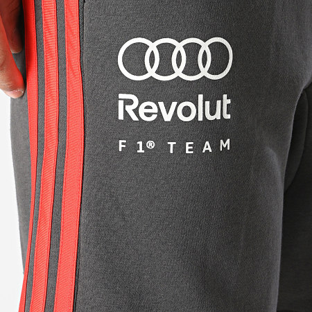 Adidas Sportswear - Short Jogging A Bandes Audi KE6786 Gris Anthracite Rouge