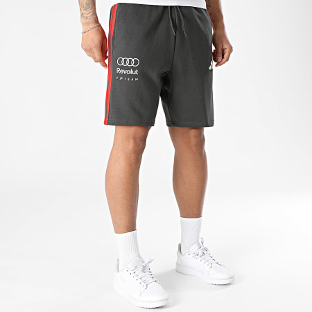 Adidas Sportswear - Short Jogging A Bandes Audi KE6786 Gris Anthracite Rouge