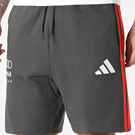Adidas Sportswear - Short Jogging A Bandes Audi KE6786 Gris Anthracite Rouge