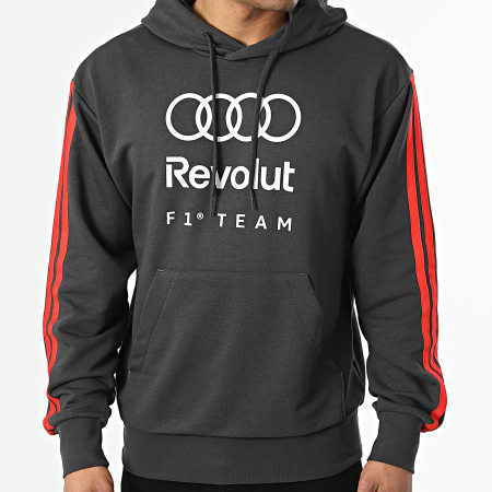 Adidas Sportswear - Sweat Capuche A Bandes Audi Revolut F1 KE6787 Gris Anthracite