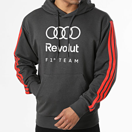 Adidas Sportswear - Sweat Capuche A Bandes Audi Revolut F1 KE6787 Gris Anthracite