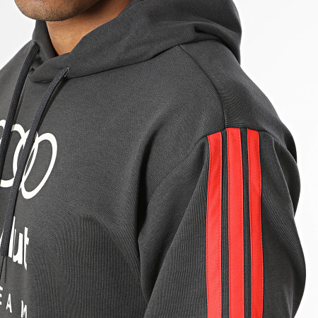 Adidas Sportswear - Sweat Capuche A Bandes Audi Revolut F1 KE6787 Gris Anthracite