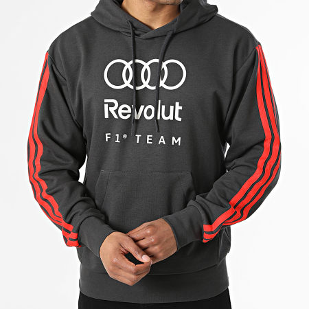 Adidas Sportswear - Sweat Capuche A Bandes Audi Revolut F1 KE6787 Gris Anthracite