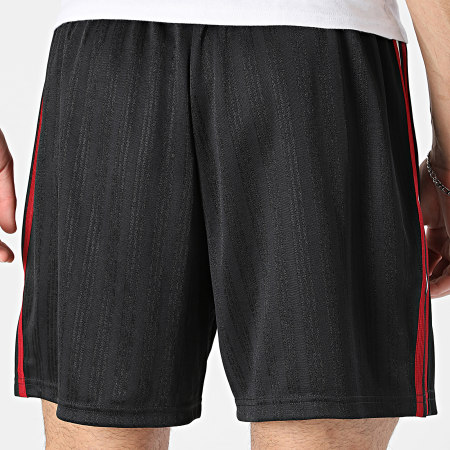 Adidas Originals - Short Jogging A Bandes Manchester United FC JZ2229 Noir Blanc Bordeaux