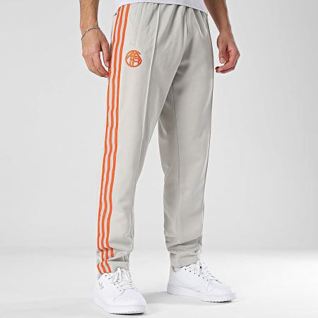 Adidas Originals - Calça de fato de treino A Bandas FC Bayern Munich JZ2730 Bege Laranja