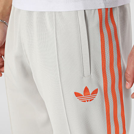 Adidas Originals - Calça de fato de treino A Bandas FC Bayern Munich JZ2730 Bege Laranja