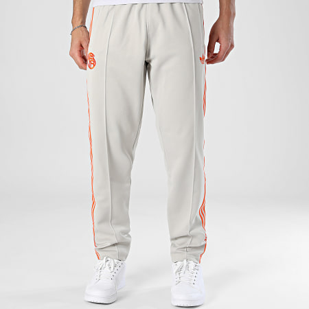 Adidas Originals - Calça de fato de treino A Bandas FC Bayern Munich JZ2730 Bege Laranja