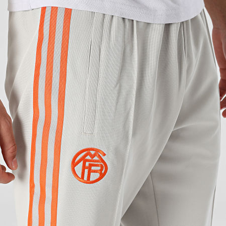 Adidas Originals - Calça de fato de treino A Bandas FC Bayern Munich JZ2730 Bege Laranja