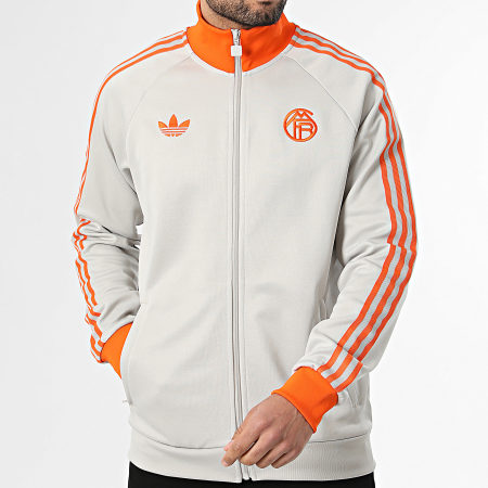Adidas Originals - Veste Zippée A Bandes Bayern Munich Originals JZ2735 Beige Orange