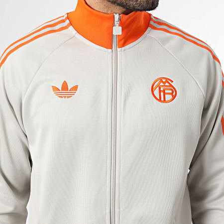Adidas Originals - Veste Zippée A Bandes Bayern Munich Originals JZ2735 Beige Orange