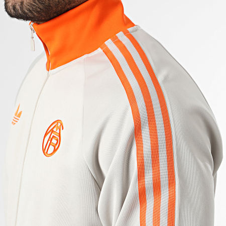 Adidas Originals - Veste Zippée A Bandes Bayern Munich Originals JZ2735 Beige Orange