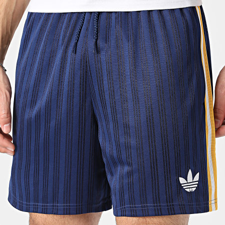 Adidas Originals - Short Jogging A Bandes Real Madrid JZ9155 Bleu Marine Jaune Blanc