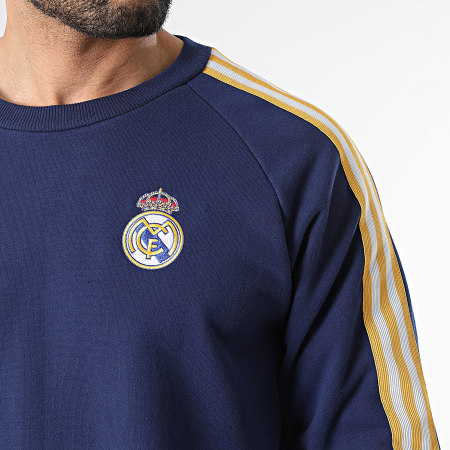 Adidas Originals - Sweat Crewneck A Bandes Real Madrid Originals KE3847 Bleu Marine