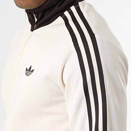 Adidas Originals - Veste Zippée A Bandes Beckenbauer KQ9491 Beige Marron
