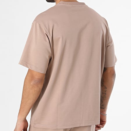 Classic Series - Completo T-Shirt E Pantaloncino Da Jogging 706 Beige Scuro