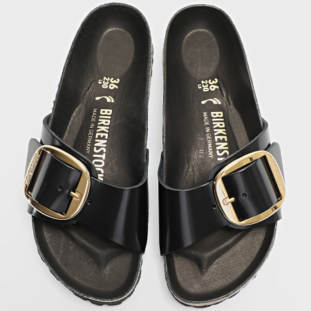 BIRKENSTOCK - Sandales Femme Madrid Big Buckle High-Shine Black