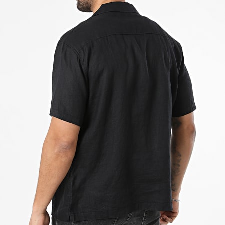 KZR - Chemise Manches Courtes En Lin 213 Noir