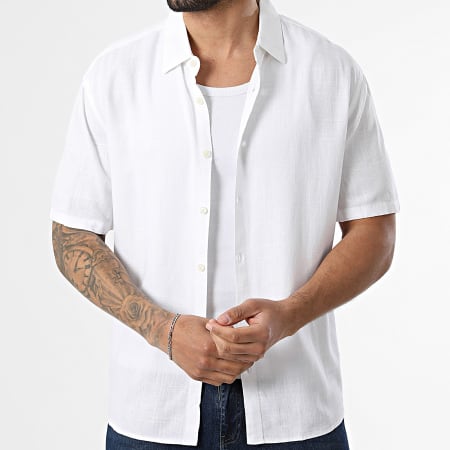 KZR - Chemise Manches Courtes En Lin 210 Blanc