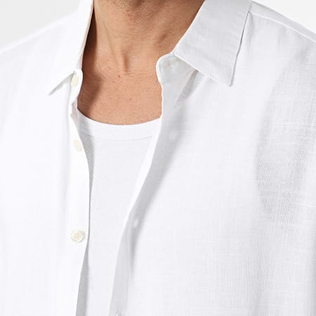 KZR - Chemise Manches Courtes En Lin 210 Blanc