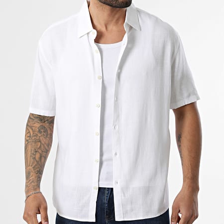 KZR - Chemise Manches Courtes En Lin 210 Blanc