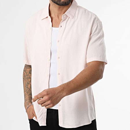KZR - Chemise Manches Courtes En Lin 210 Rose Clair