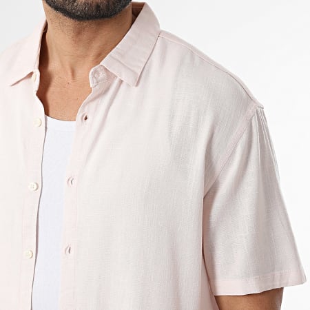 KZR - Chemise Manches Courtes En Lin 210 Rose Clair