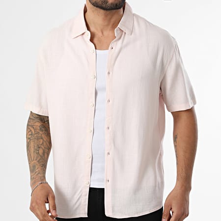 KZR - Chemise Manches Courtes En Lin 210 Rose Clair