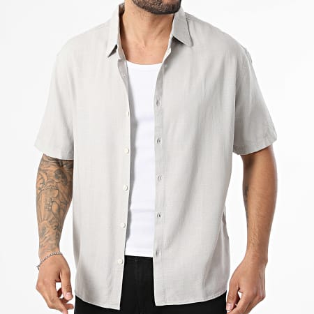 KZR - Chemise Manches Courtes En Lin 210 Taupe