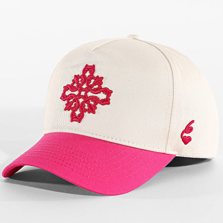 Sixth June - Casquette M25914JAC Beige Rose Fuchsia