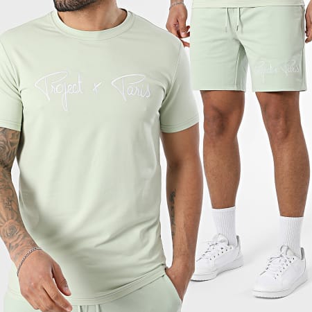 PXP - Ensemble Tee Shirt Et Short Jogging 1910076 2340014 Vert Clair
