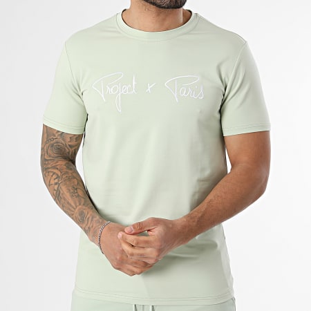 PXP - Ensemble Tee Shirt Et Short Jogging 1910076 2340014 Vert Clair