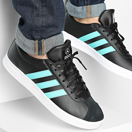 Adidas Performance - Zapatillas VL Court Mercedes KI6077 Core Black Semi Mint Rush Footwear White