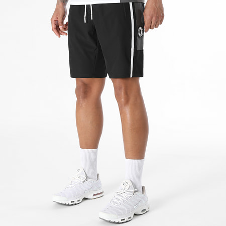 Comme Des Loups - Ensemble Tee Shirt Et Short Jogging Master Noir Blanc Gris Anthracite