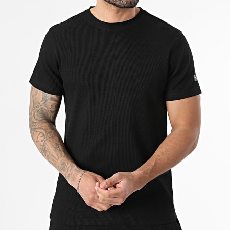 Deeluxe - Conjunto Camiseta Y Pantalón Corto Cargo Waffle Mckay Hobart 05T1057M T757M Negro