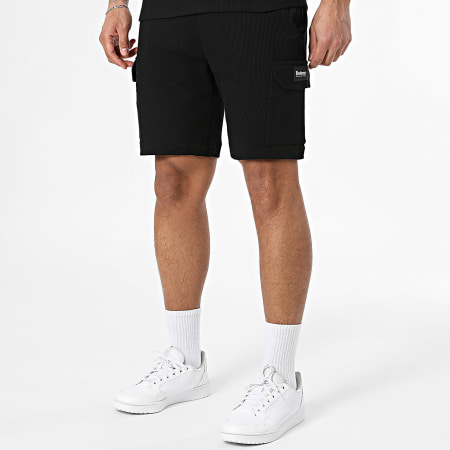 Deeluxe - Conjunto Camiseta Y Pantalón Corto Cargo Waffle Mckay Hobart 05T1057M T757M Negro