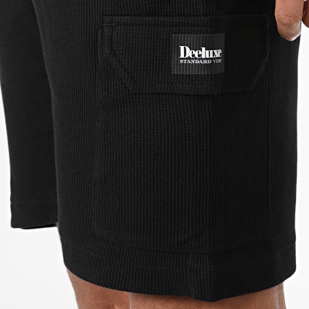 Deeluxe - Conjunto Camisa Manga Corta Y Pantalón Corto de chándal Texturizado 06T4302M T757M Negro