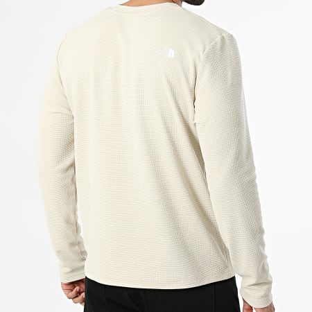 The North Face - Sweat Crewneck Waffle Kecha A8CS9 Beige Clair Vert Kaki