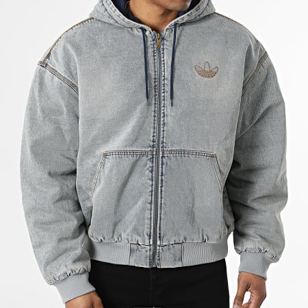 Adidas Originals - Veste Jean Capuche Zippée KE0131 Bleu Denim