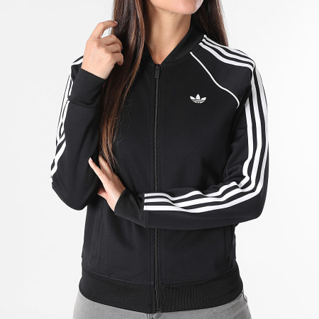 Adidas Originals - Veste Zippée A Bandes Femme SST TT KD7986 Noir