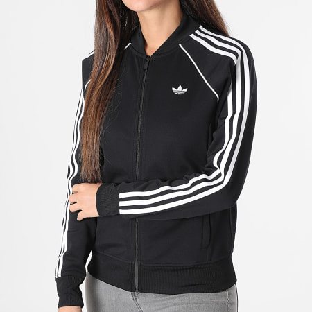 Adidas Originals - Veste Zippée A Bandes Femme SST TT KD7986 Noir
