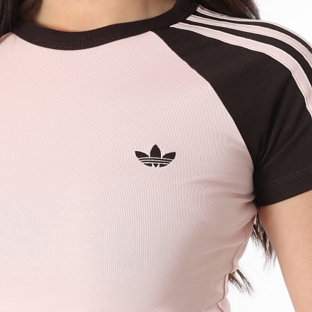 Adidas Originals - Tee Shirt A Bandes Femme SST KD3800 Rose Marron