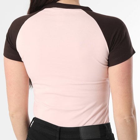 Adidas Originals - Tee Shirt A Bandes Femme SST KD3800 Rose Marron
